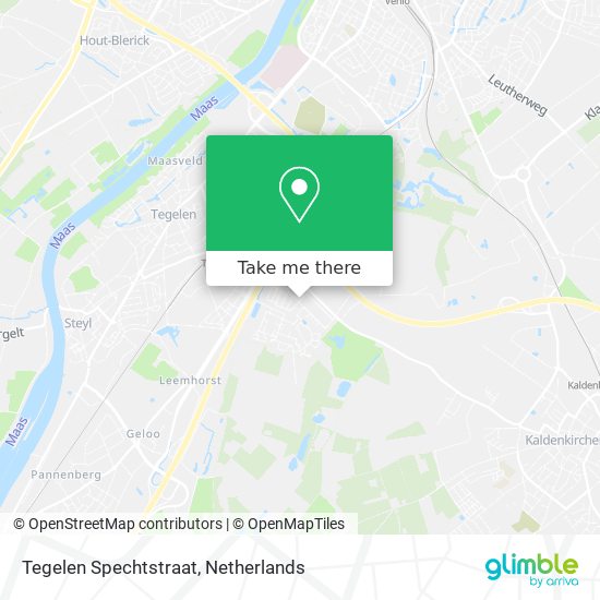 Tegelen Spechtstraat Karte