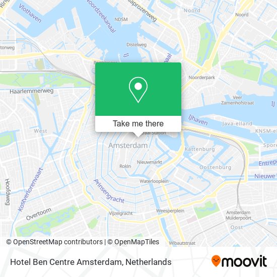 Hotel Ben Centre Amsterdam Karte