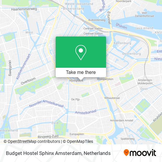 Budget Hostel Sphinx Amsterdam map