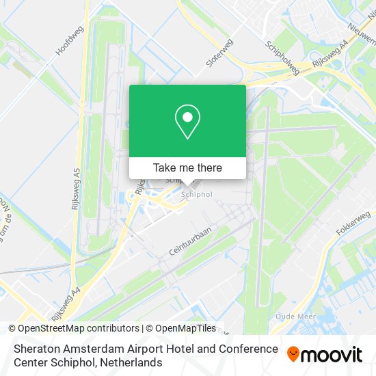 Sheraton Amsterdam Airport Hotel and Conference Center Schiphol map