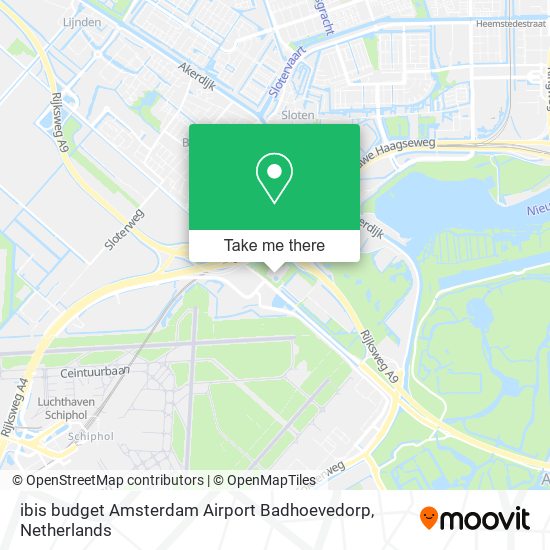 ibis budget Amsterdam Airport Badhoevedorp map