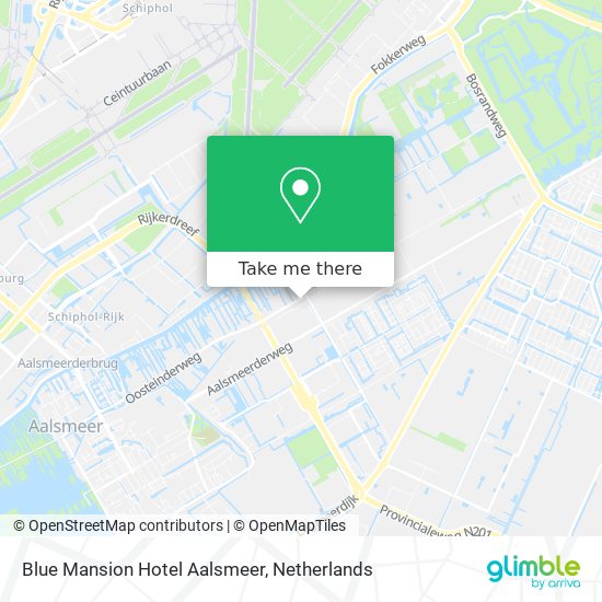 Blue Mansion Hotel Aalsmeer map