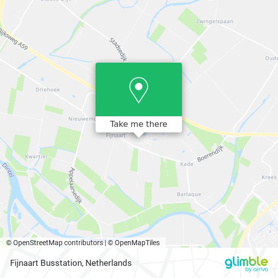 Fijnaart Busstation map