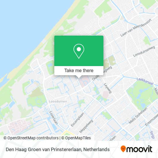 Den Haag Groen van Prinstererlaan map