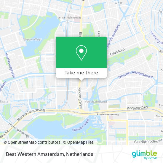 Best Western Amsterdam Karte