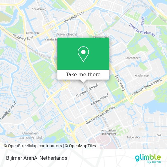 Bijlmer ArenA map