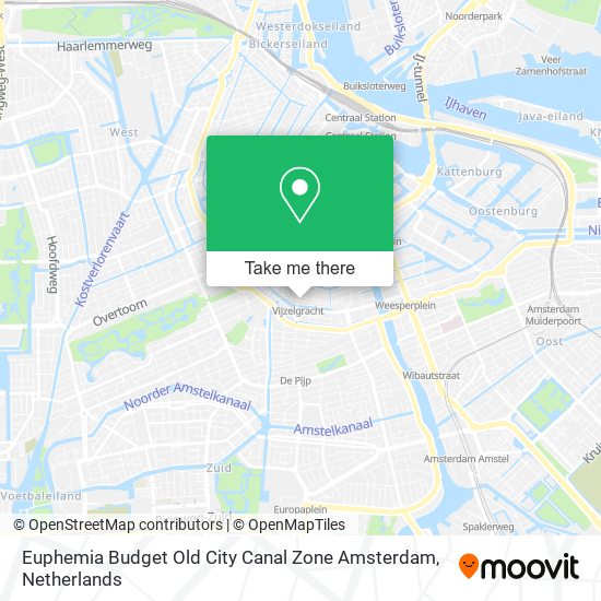 Euphemia Budget Old City Canal Zone Amsterdam map