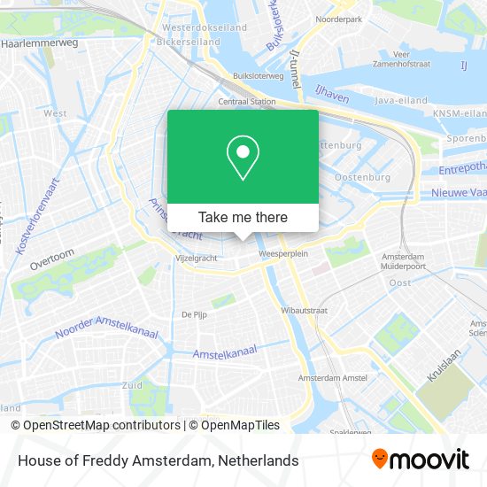 House of Freddy Amsterdam Karte