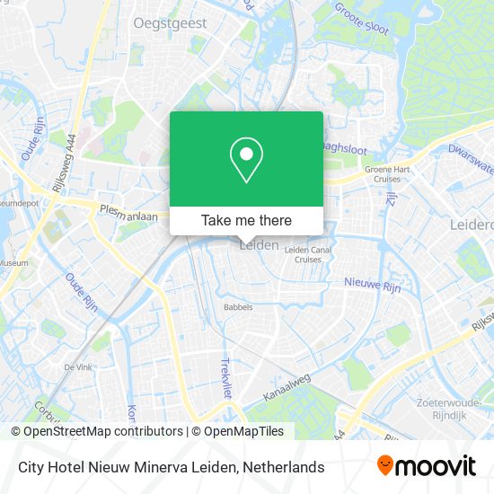 City Hotel Nieuw Minerva Leiden map