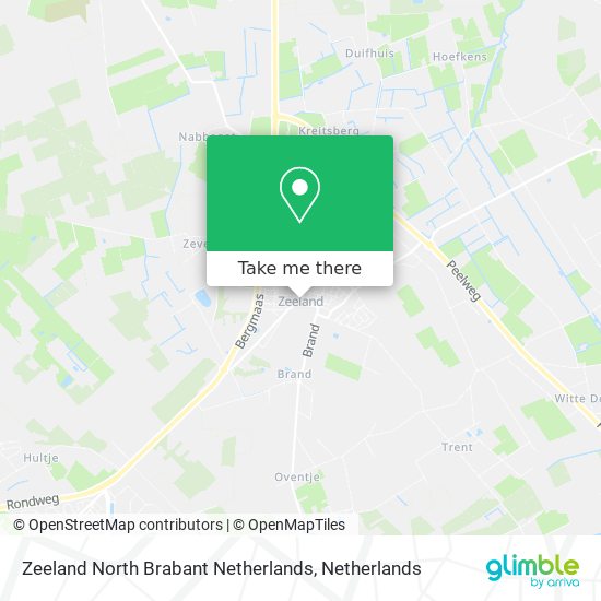 Zeeland North Brabant Netherlands map