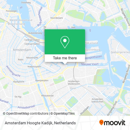 Amsterdam Hoogte Kadijk map