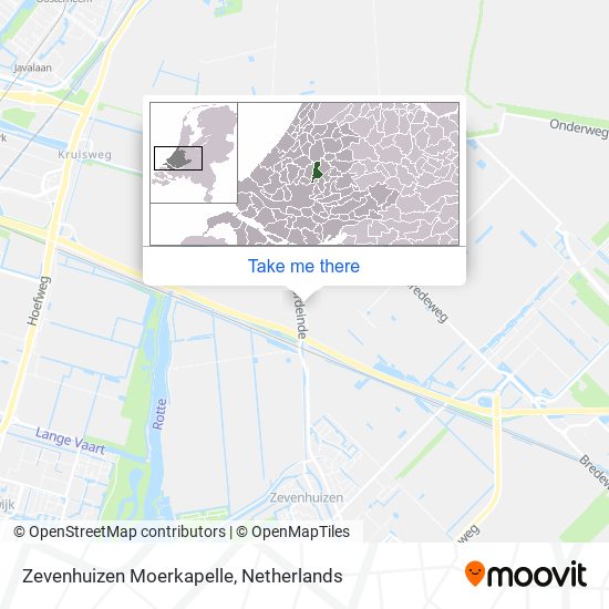 Zevenhuizen Moerkapelle map