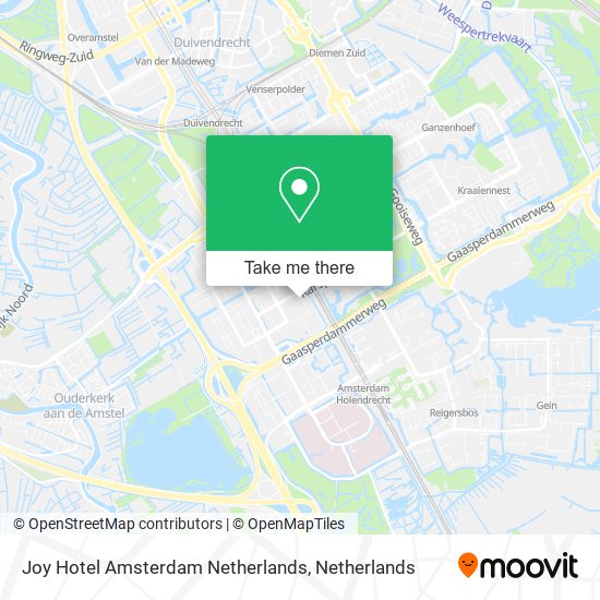 Joy Hotel Amsterdam Netherlands map