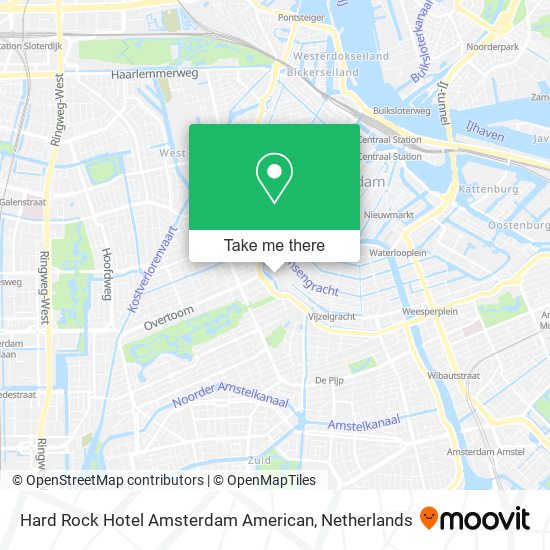 Hard Rock Hotel Amsterdam American map