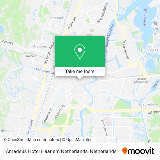 Amadeus Hotel Haarlem Netherlands map