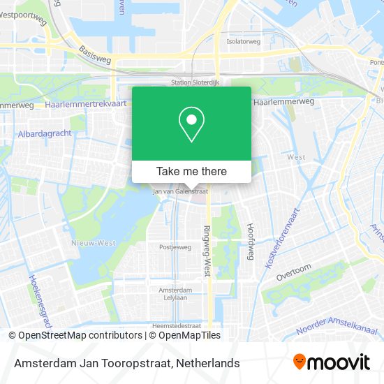 Amsterdam Jan Tooropstraat map