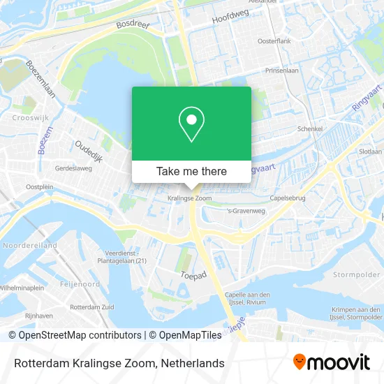 Rotterdam Kralingse Zoom Karte