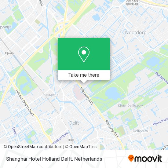 Shanghai Hotel Holland Delft map