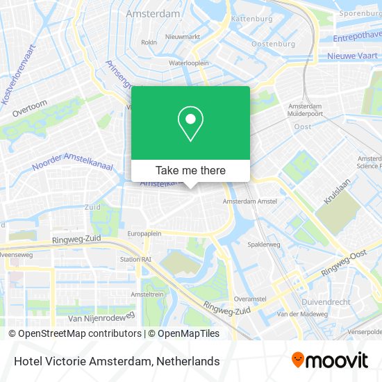 Hotel Victorie Amsterdam map