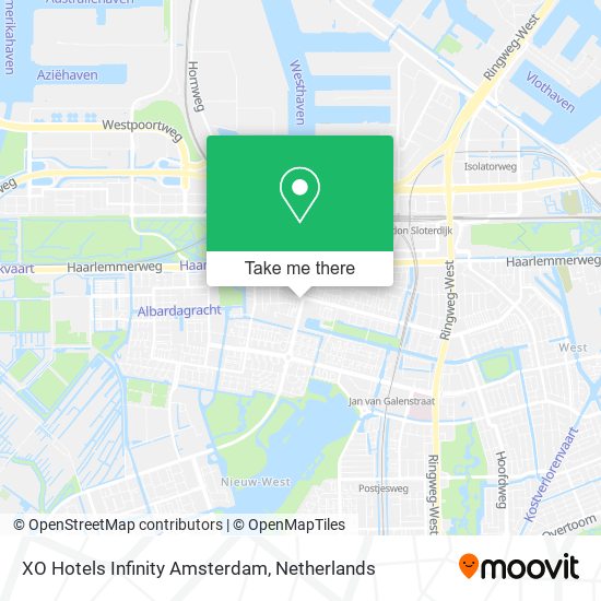 XO Hotels Infinity Amsterdam map