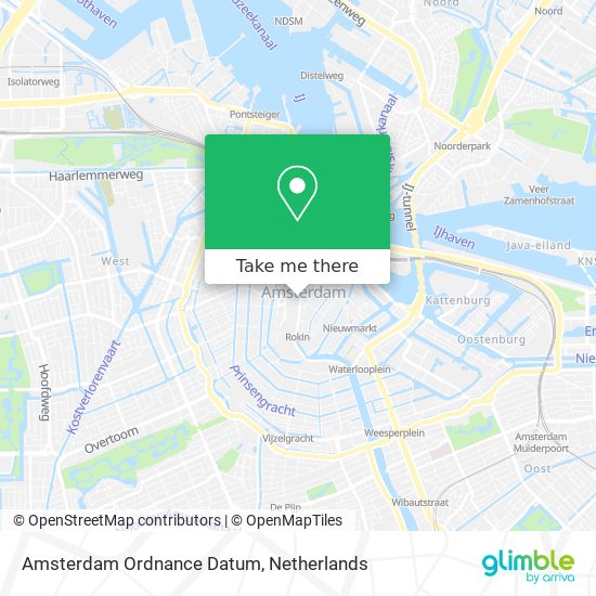 Amsterdam Ordnance Datum Karte