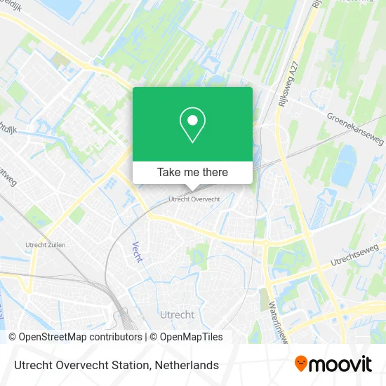 Utrecht Overvecht Station map