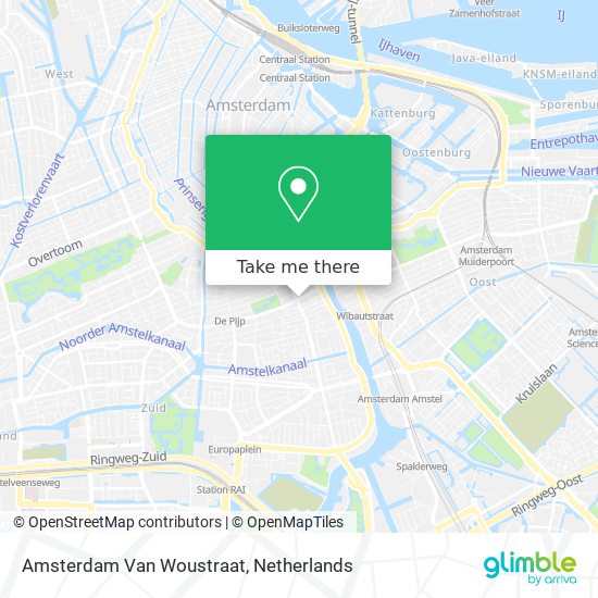 Amsterdam Van Woustraat map