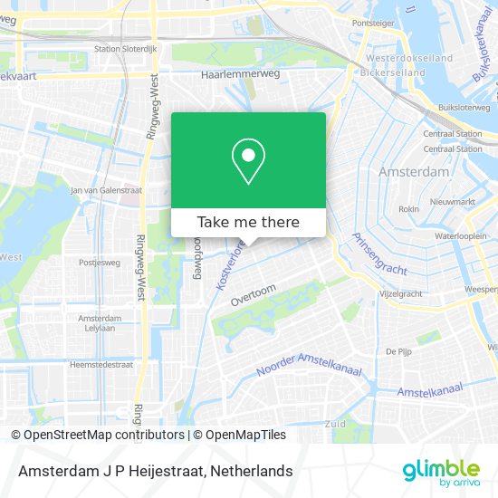 Amsterdam J P Heijestraat map