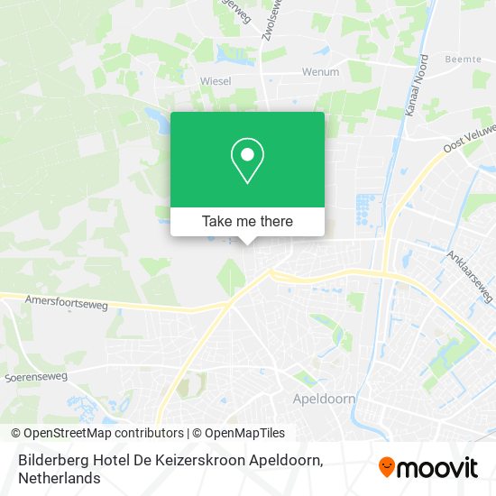 Bilderberg Hotel De Keizerskroon Apeldoorn map