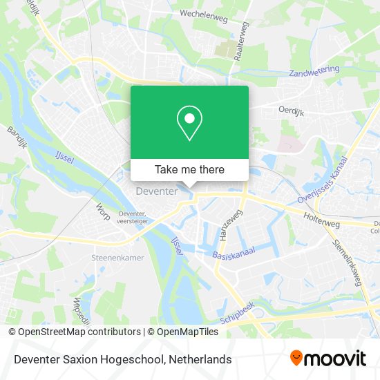 Deventer Saxion Hogeschool map