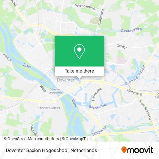Deventer Saxion Hogeschool map