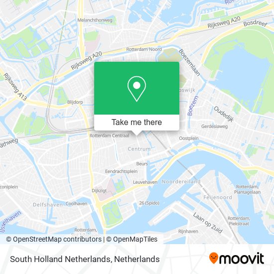 South Holland Netherlands map