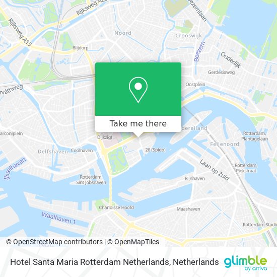 Hotel Santa Maria Rotterdam Netherlands map