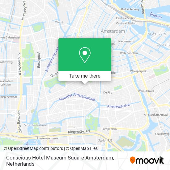 Conscious Hotel Museum Square Amsterdam map