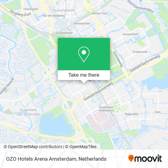 OZO Hotels Arena Amsterdam Karte