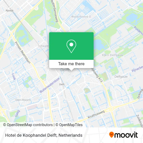 Hotel de Koophandel Delft map