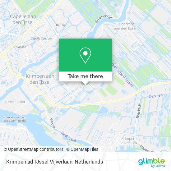 Krimpen ad IJssel Vijverlaan Karte