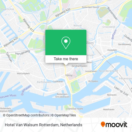 Hotel Van Walsum Rotterdam map