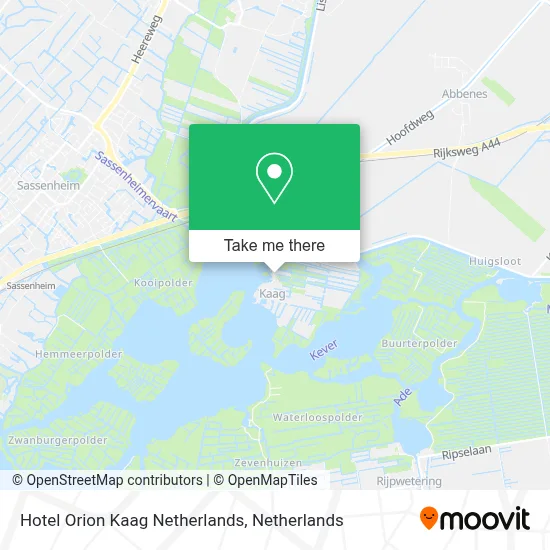 Hotel Orion Kaag Netherlands map