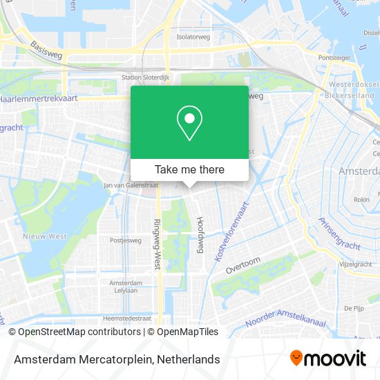 Amsterdam Mercatorplein map