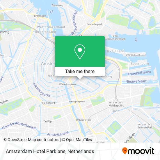 Amsterdam Hotel Parklane Karte