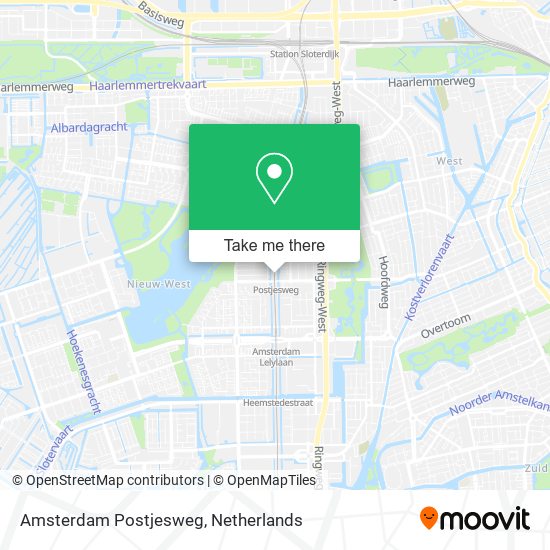 Amsterdam Postjesweg map