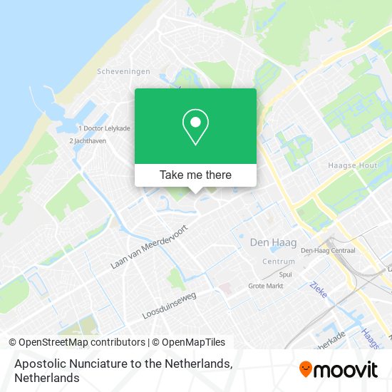 Apostolic Nunciature to the Netherlands map