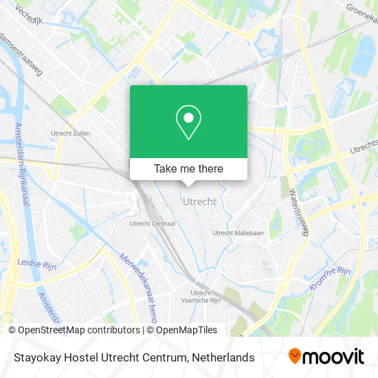 Stayokay Hostel Utrecht Centrum map