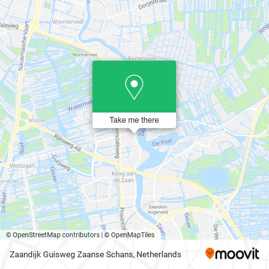 Zaandijk Guisweg Zaanse Schans map