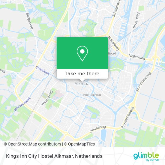 Kings Inn City Hostel Alkmaar map