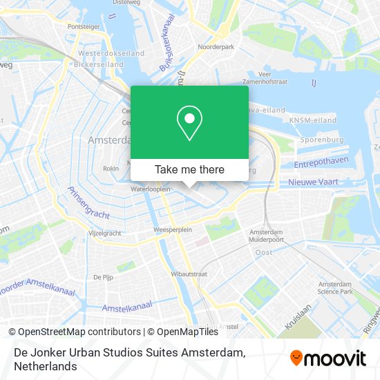 De Jonker Urban Studios Suites Amsterdam map
