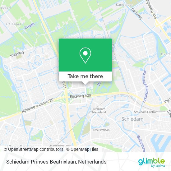 Schiedam Prinses Beatrixlaan map