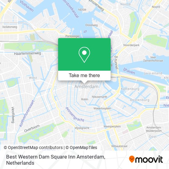 Best Western Dam Square Inn Amsterdam Karte