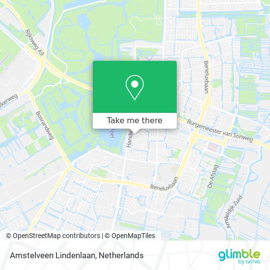 Amstelveen Lindenlaan map